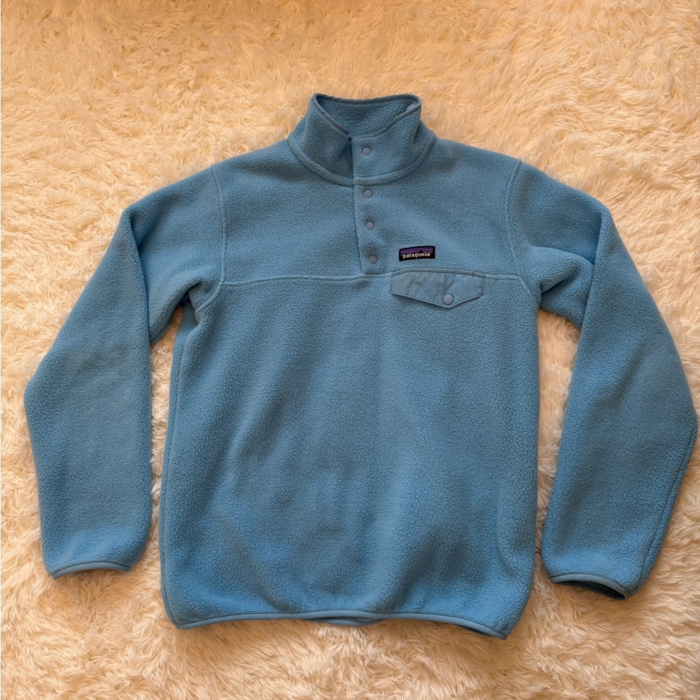 Patagonia Light Blue Synchilla Snap-T Fleece